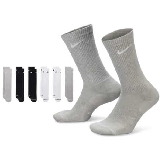 Nike Everyday Elevated Crew Socks 6-Pack Multi-Black Sheep Skate Shop