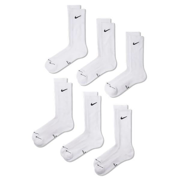 Nike Everyday Elevated Crew Socks 6-Pack White-Black Sheep Skate Shop