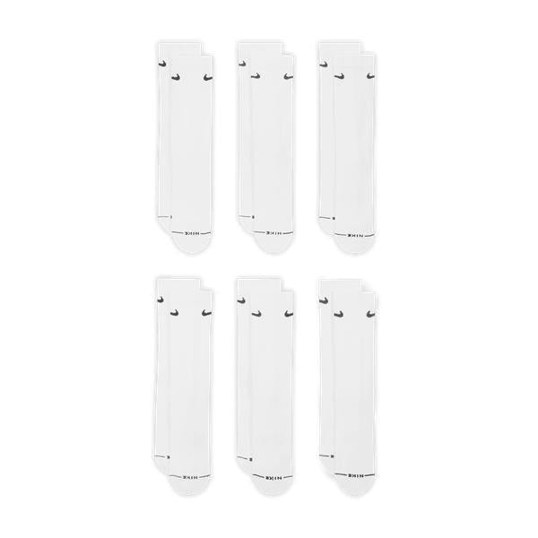 Nike Everyday Elevated Crew Socks 6-Pack White-Black Sheep Skate Shop