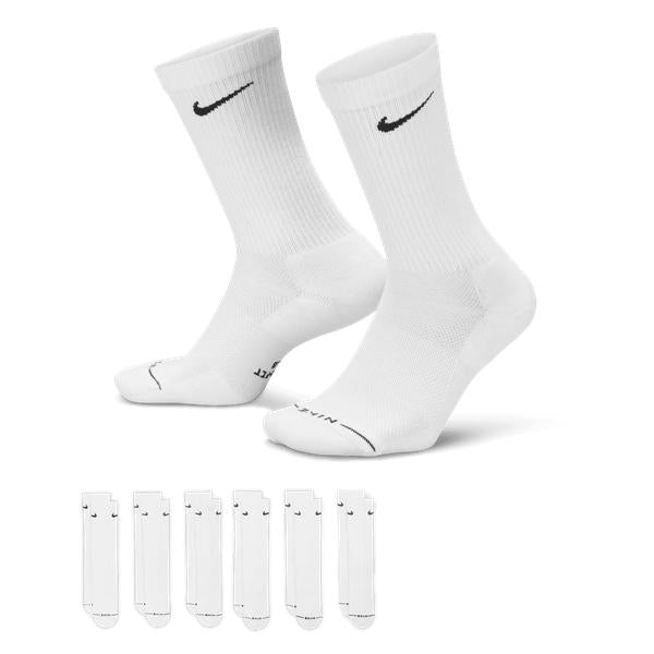 Nike Everyday Elevated Crew Socks 6-Pack White-Black Sheep Skate Shop