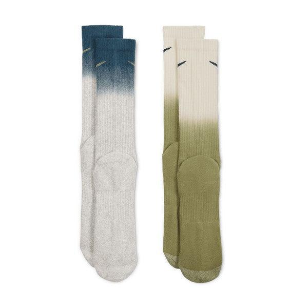 Nike Everyday Plus Cushioned Crew Socks 2-Pack Dip-Dye-Black Sheep Skate Shop