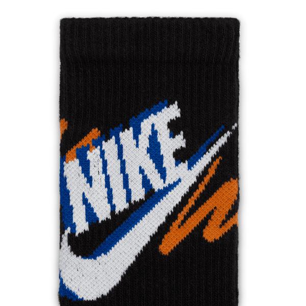 Nike Everyday Plus Cushioned Training Crew Socks 3-Pack Black - Blue - Orange-Black Sheep Skate Shop