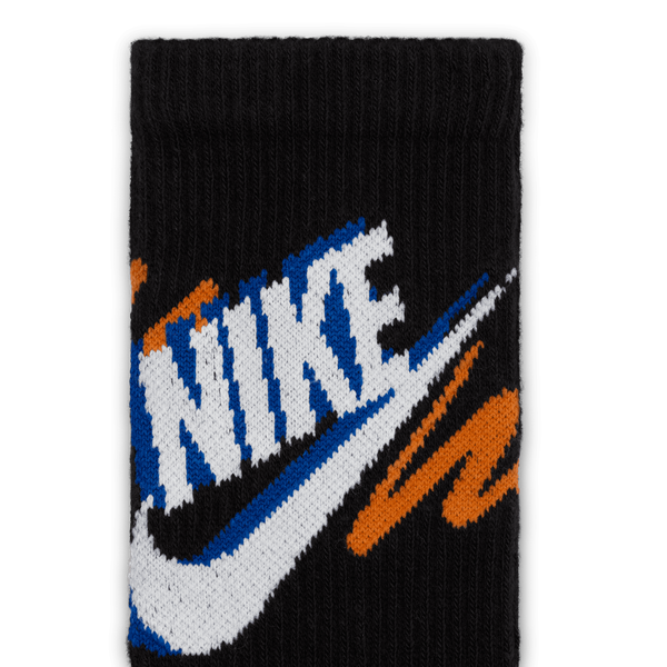 Nike Everyday Plus Cushioned Training Crew Socks 3-Pack Black - Blue - Orange-Black Sheep Skate Shop