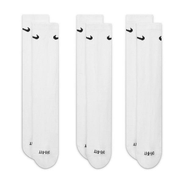 Nike Everyday Plus Cushioned Training Crew Socks 3-Pack White-Black Sheep Skate Shop