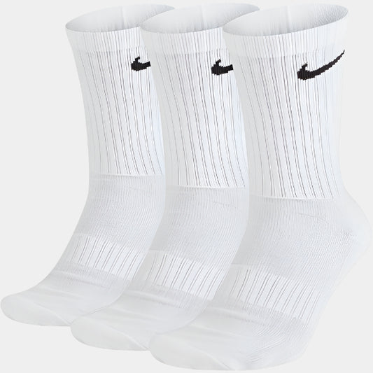 Nike Everyday Plus Cushioned Training Crew Socks 3-Pack White-Black Sheep Skate Shop