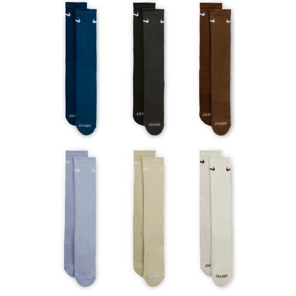 Nike Everyday Plus Cushioned Training Crew Socks 6-Pack Mult-Color-Black Sheep Skate Shop