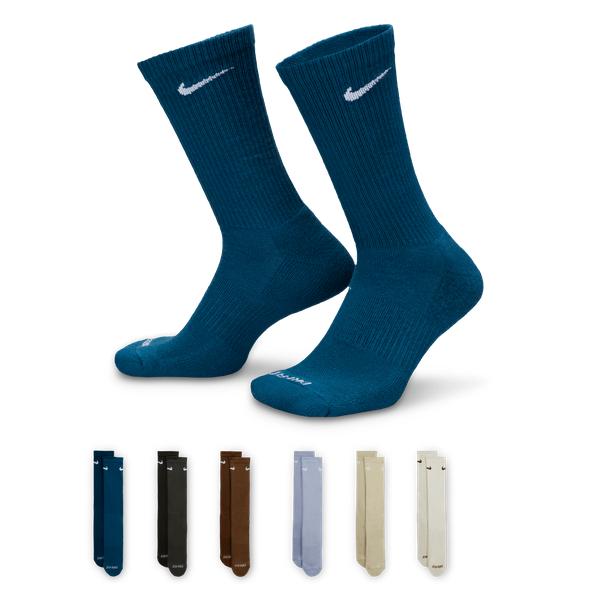 Nike Everyday Plus Cushioned Training Crew Socks 6-Pack Mult-Color-Black Sheep Skate Shop