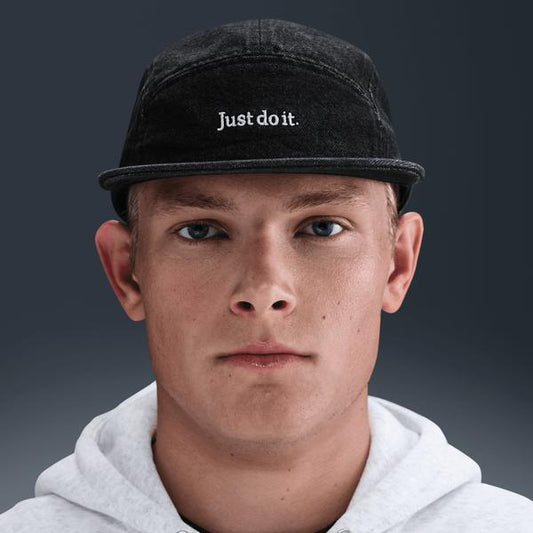 Nike Fly "Just Do It" Unstructured Denim Cap Black-Black Sheep Skate Shop