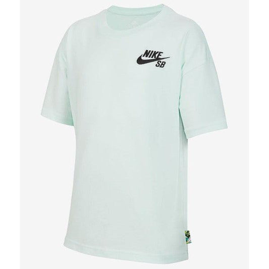 Nike SB Big Kids' Embroidered Skate Graphic Tee Barely Green-Black Sheep Skate Shop