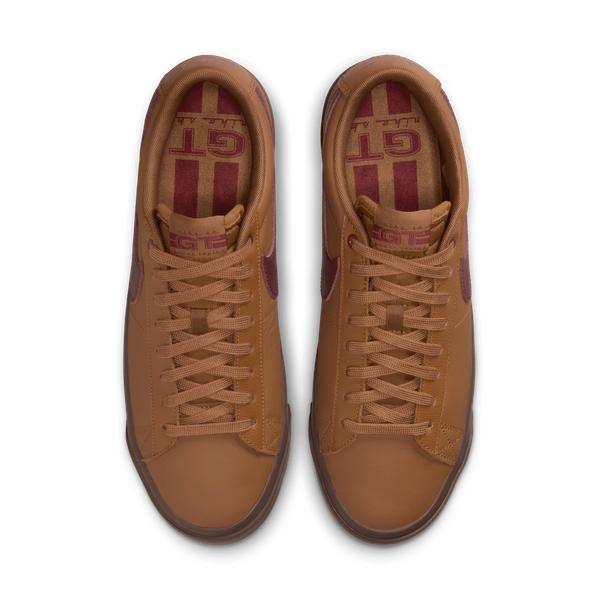 Nike SB Blazer Low PRO GT Light British Tan - Dark Team Red-Black Sheep Skate Shop