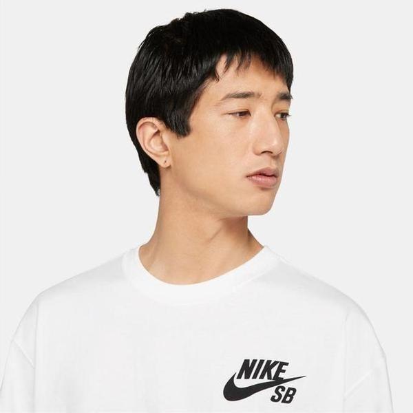 Nike SB Classic Logo Skate Tee White-Black Sheep Skate Shop