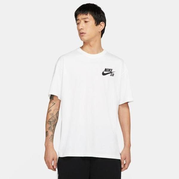 Nike SB Classic Logo Skate Tee White-Black Sheep Skate Shop