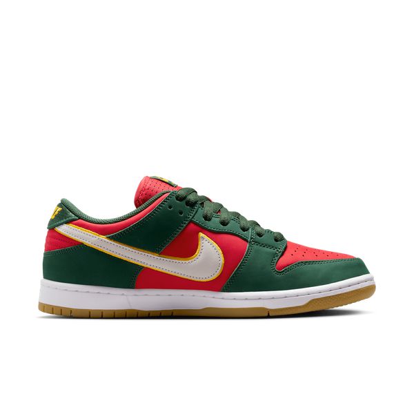 Nike SB Dunk Low Pro Premium "Super Sonics" Fir - White- University Gold - Fire Red-Black Sheep Skate Shop