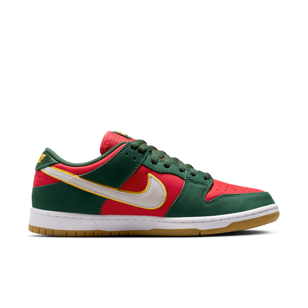 Nike SB Dunk Low Pro Premium "Super Sonics" Fir - White- University Gold - Fire Red-Black Sheep Skate Shop