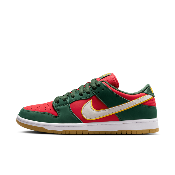 Nike SB Dunk Low Pro Premium "Super Sonics" Fir - White- University Gold - Fire Red-Black Sheep Skate Shop