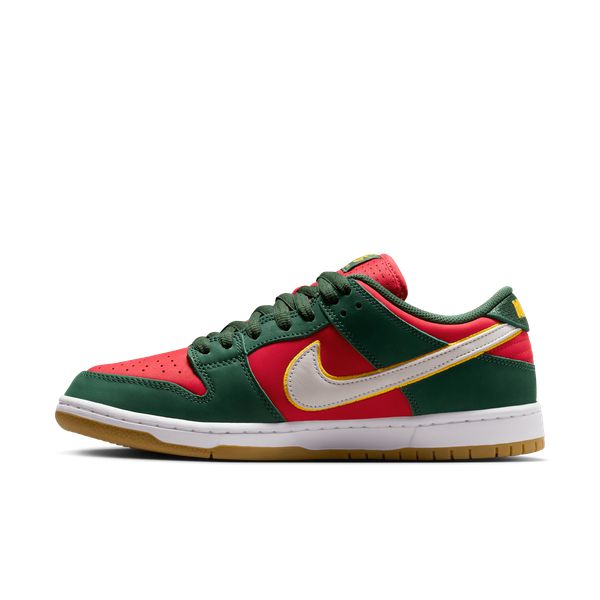 Nike SB Dunk Low Pro Premium "Super Sonics" Fir - White- University Gold - Fire Red-Black Sheep Skate Shop