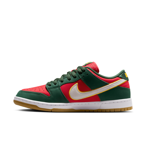 Nike SB Dunk Low Pro Premium "Super Sonics" Fir - White- University Gold - Fire Red-Black Sheep Skate Shop