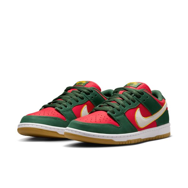 Nike SB Dunk Low Pro Premium "Super Sonics" Fir - White- University Gold - Fire Red-Black Sheep Skate Shop