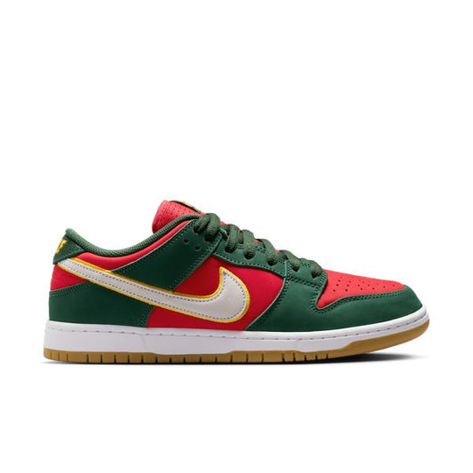 Nike SB Dunk Low Pro Premium "Super Sonics" Fir - White- University Gold - Fire Red-Black Sheep Skate Shop