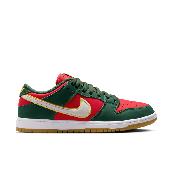 Nike SB Dunk Low Pro Premium "Super Sonics" Fir - White- University Gold - Fire Red-Black Sheep Skate Shop