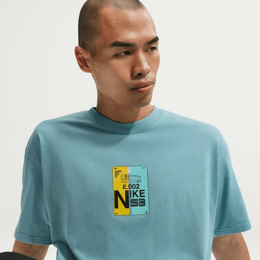 Nike SB E.002 Graphic Skate Tee Denim Turq-Black Sheep Skate Shop