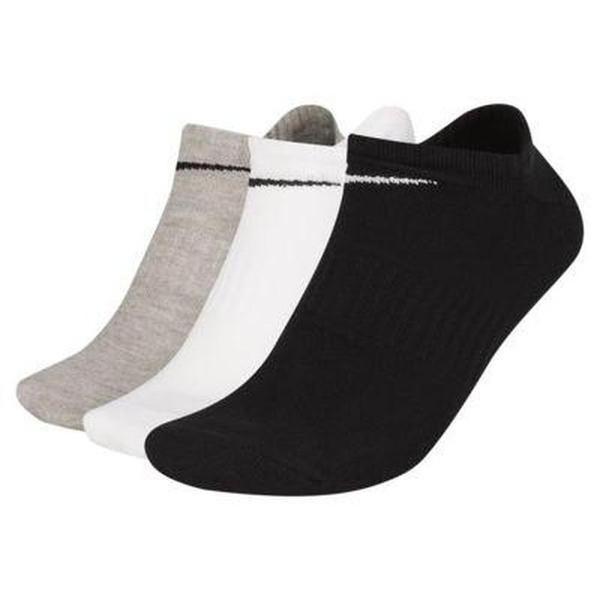 Nike SB Everyday Plus No-Show Socks 3-Pack Black - White - Grey-Black Sheep Skate Shop