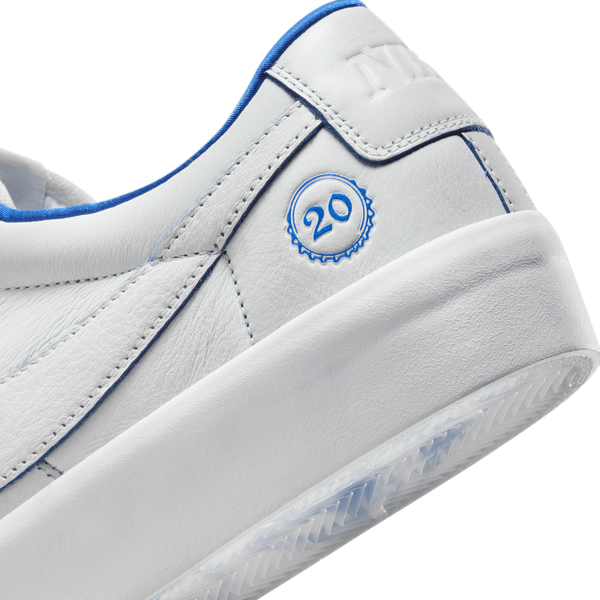 Nike SB Grant Taylor 20 Years Blazer Low Pro GT Premium Summit White - Game Royal-Black Sheep Skate Shop