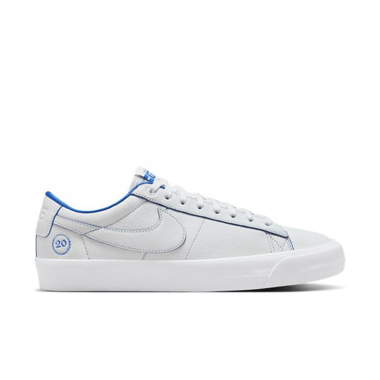 Nike SB Grant Taylor 20 Years Blazer Low Pro GT Premium Summit White - Game Royal-Black Sheep Skate Shop