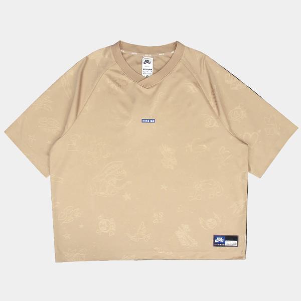 Nike SB Jacquard Skate Jersey Top Desert Brown-Black Sheep Skate Shop