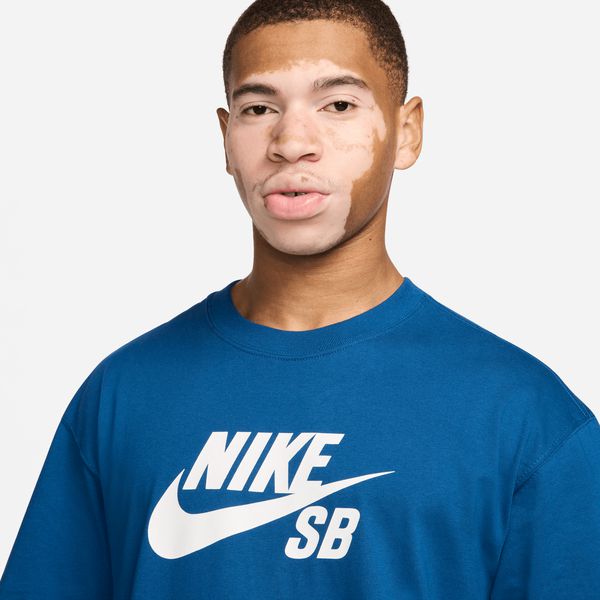 Nike SB Logo Skate Tee Court Blue-Black Sheep Skate Shop