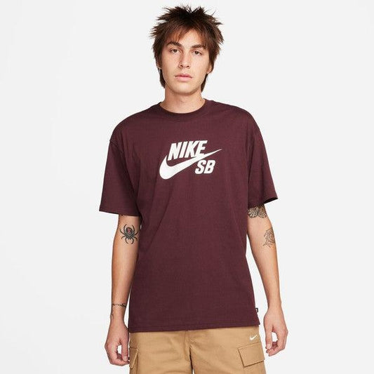 Nike SB Logo Skate Tee Medium Burgundy Crush - White-Black Sheep Skate Shop