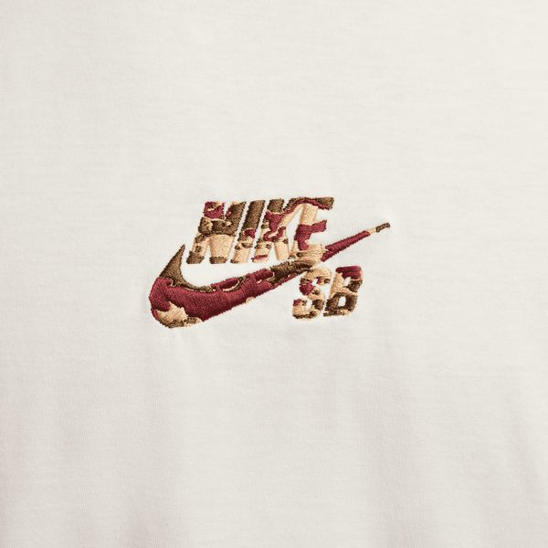 Nike SB Max90 Embroidered Camo Graphic Skate Tee Sail - Medium Olive-Black Sheep Skate Shop