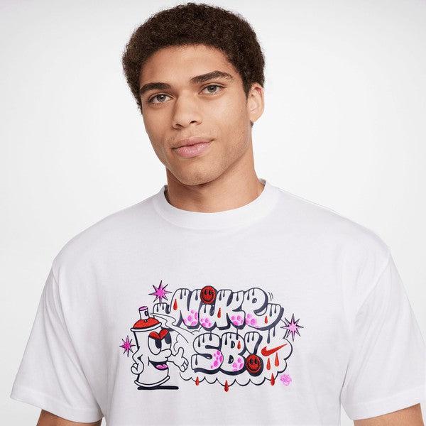 Nike SB Max90 Graf Graphic Skate Tee White-Black Sheep Skate Shop