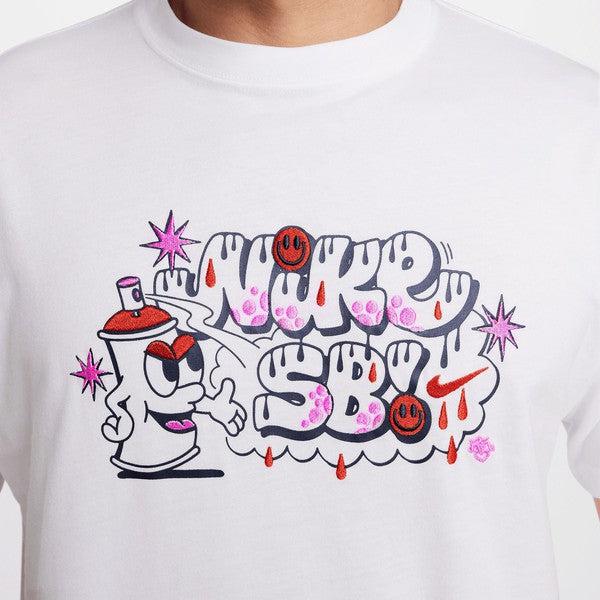 Nike SB Max90 Graf Graphic Skate Tee White-Black Sheep Skate Shop