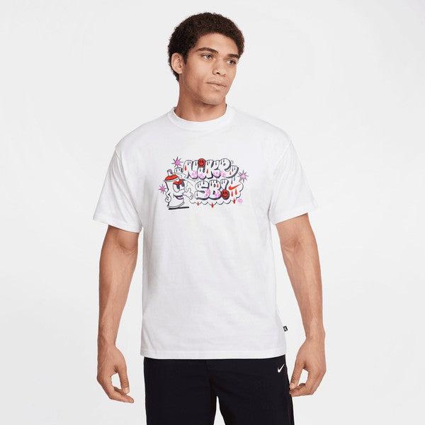 Nike SB Max90 Graf Graphic Skate Tee White-Black Sheep Skate Shop