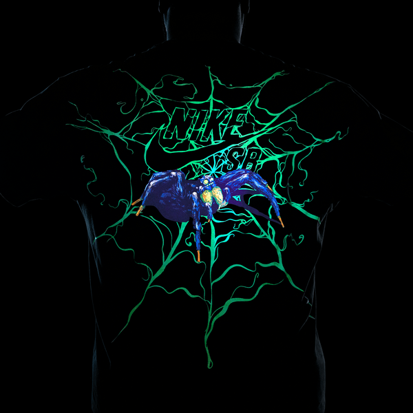 Nike SB OC Spider Glow In The Dark Graphic Skate Tee Vintage Green-Black Sheep Skate Shop