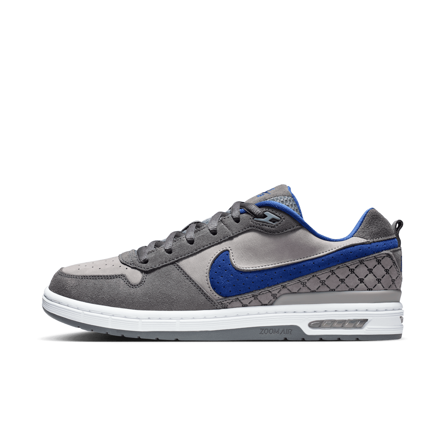 Nike SB Paul Rodriguez P-Rod Zoom Air Low Flint Grey - Deep Royal Blue-Black Sheep Skate Shop