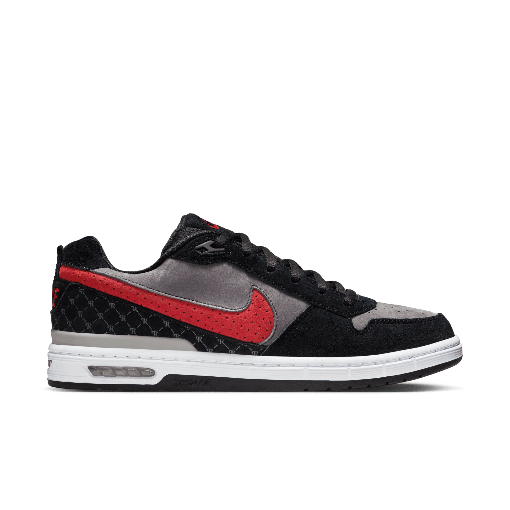 Nike SB Paul Rodriguez P-Rod Zoom Air Low QS Black - Varsity Red - Flint Grey-Black Sheep Skate Shop