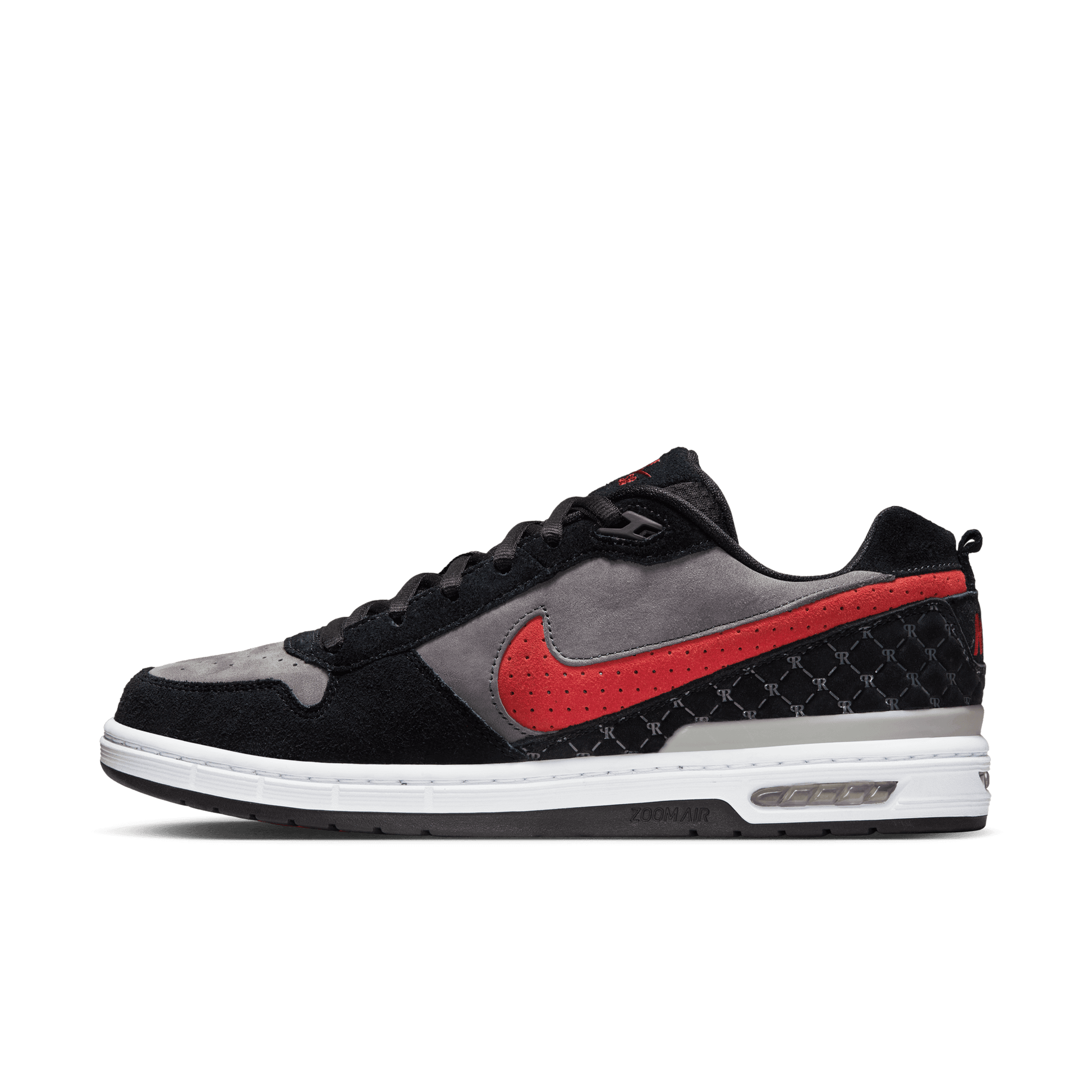 Nike SB Paul Rodriguez P-Rod Zoom Air Low QS Black - Varsity Red - Flint Grey-Black Sheep Skate Shop