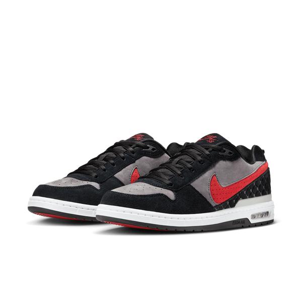 Nike SB Paul Rodriguez P-Rod Zoom Air Low QS Black - Varsity Red - Flint Grey-Black Sheep Skate Shop