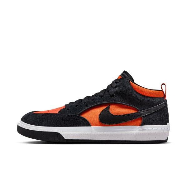 Nike SB React Leo Baker Skate Shoe Black - Orange - Electro-Black Sheep Skate Shop