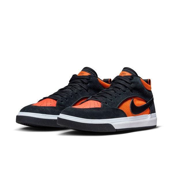 Nike SB React Leo Baker Skate Shoe Black - Orange - Electro-Black Sheep Skate Shop