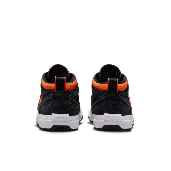 Nike SB React Leo Baker Skate Shoe Black - Orange - Electro-Black Sheep Skate Shop