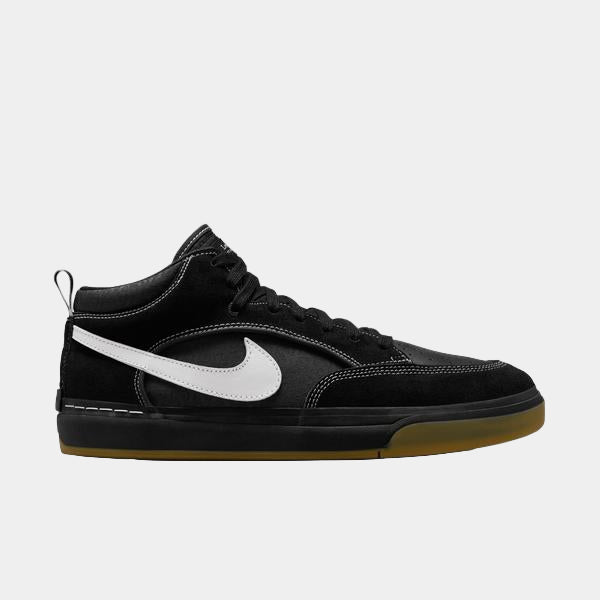 Nike SB React Leo Baker Skate Shoe Black - White - Gum - Light Brown-Black Sheep Skate Shop