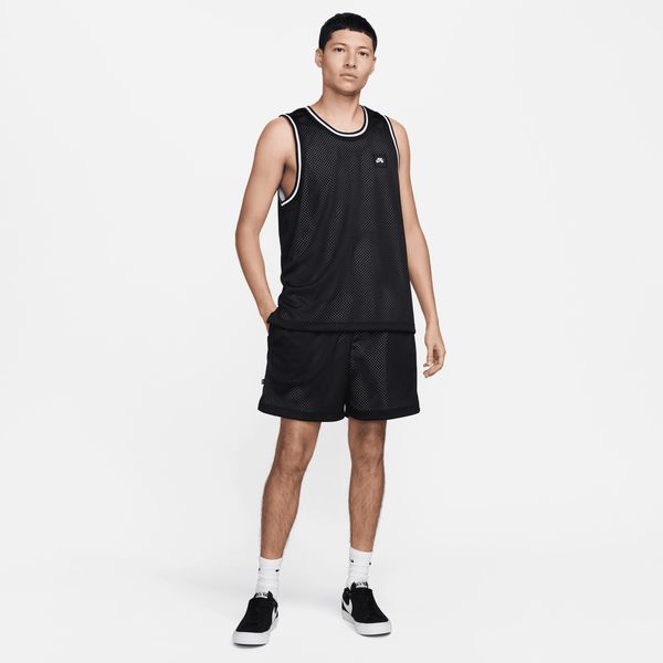 Nike SB Reversible Basketball Skate Shorts Black - White-Black Sheep Skate Shop
