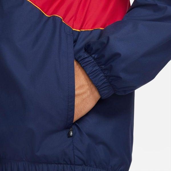 Red white and hot sale blue nike track jacket