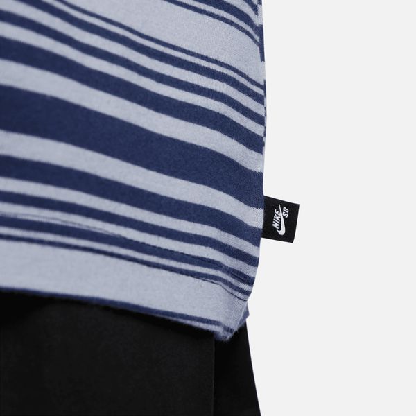 Nike SB Striped Embroidered Max90 Skate Tee Ashen Blue-Black Sheep Skate Shop