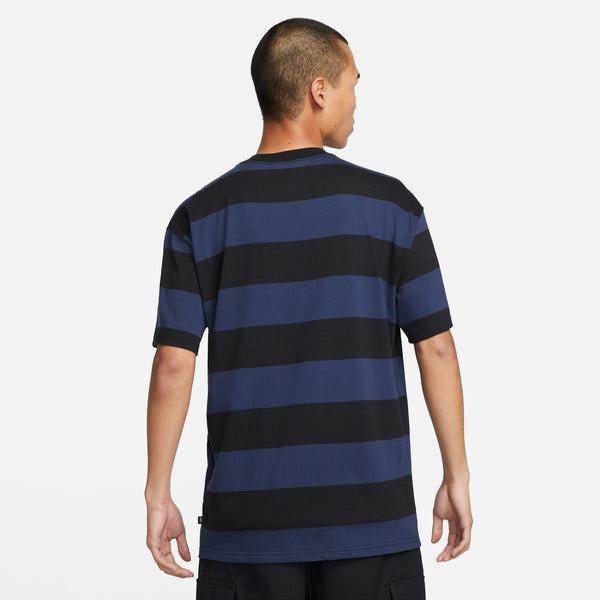 Nike SB Striped Embroidered Skate T-Shirt Midnight Navy - Black - White-Black Sheep Skate Shop