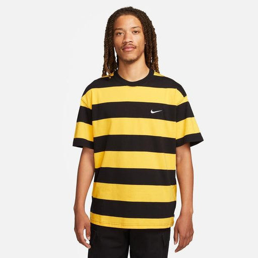 Nike SB Striped Embroidered Skate T-Shirt University Gold - Black-Black Sheep Skate Shop