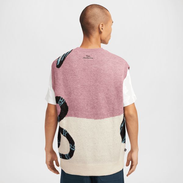 Nike SB Sweater Vest Plum Dust - Light Orewood Brown - Black-Black Sheep Skate Shop